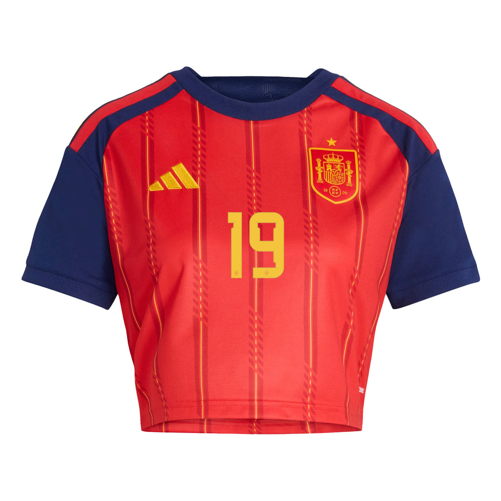 Lamine Yamal 19 Spain 2026 Home Women's Cropped Jersey - Red