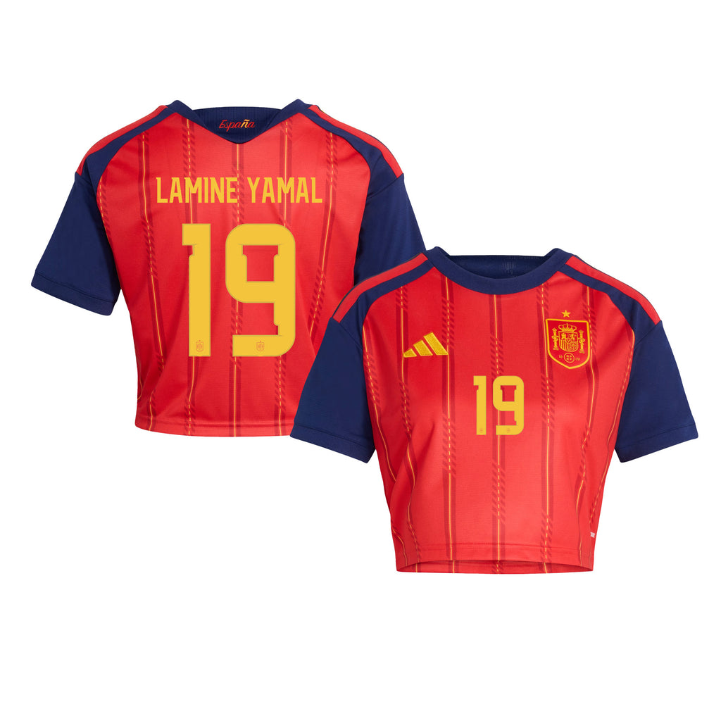 Lamine Yamal 19 Spain 2026 Home Women's Cropped Jersey - Red