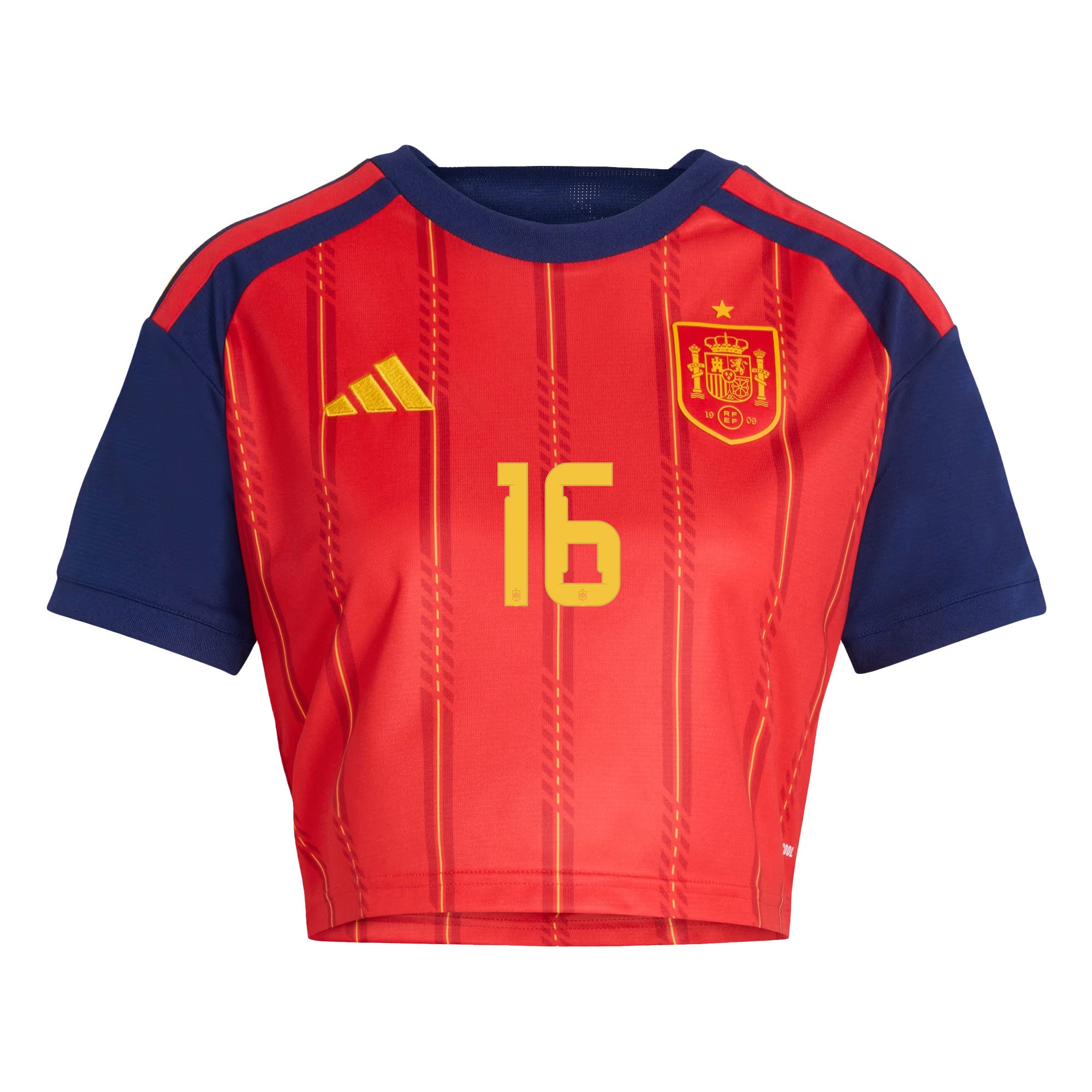 Mikel Oyarzabal 16 Spain 2026 Home Women's Cropped Jersey - Red