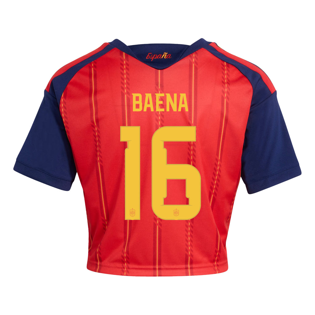 Alex Baena 16 Spain 2026 Home Women's Cropped Jersey - Red