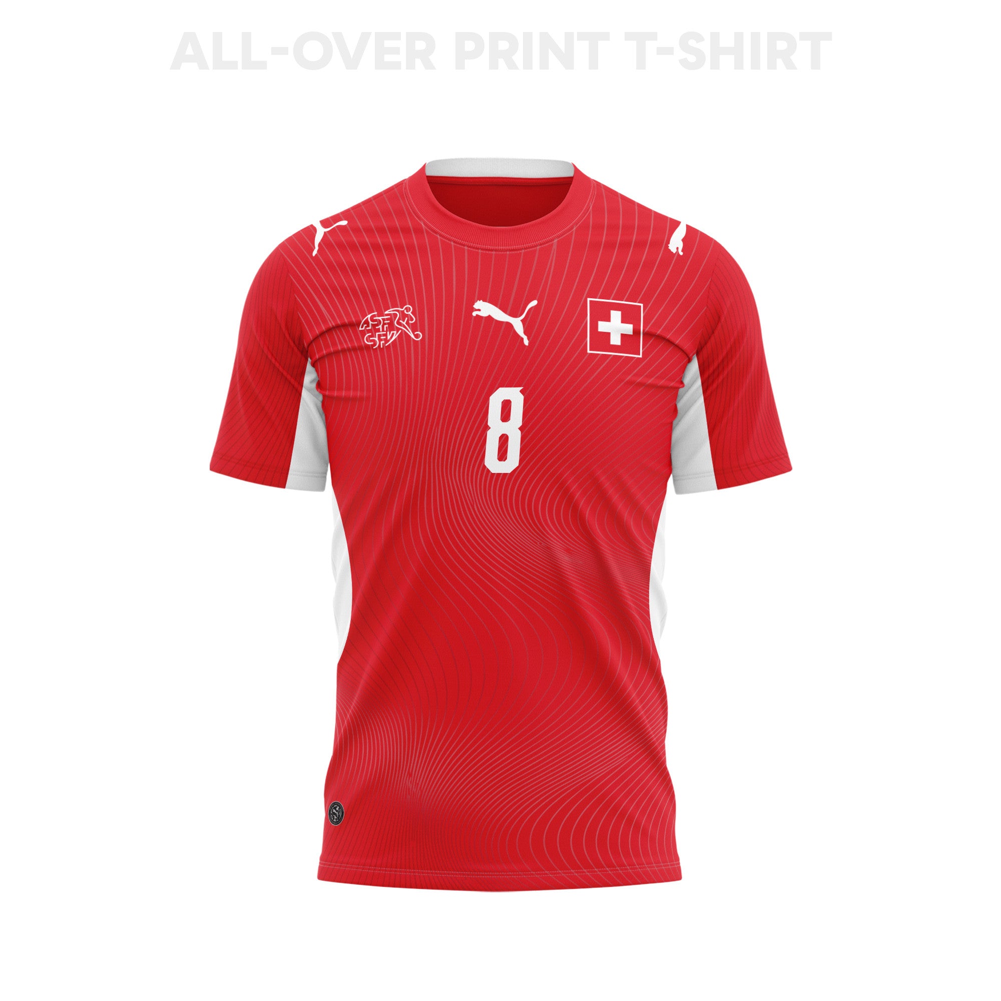 Remo Freuler 8 Youth Switzerland 2026 Home 3D T-shirt Fully Printed – Red