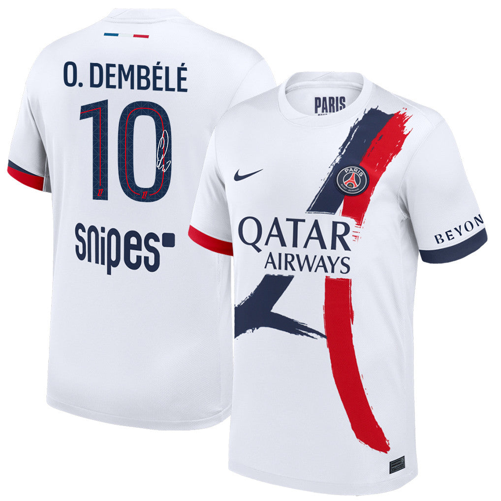 Ousmane Dembélé 10 Signature Paris Saint-Germain 25/26 Away Men Jersey - White