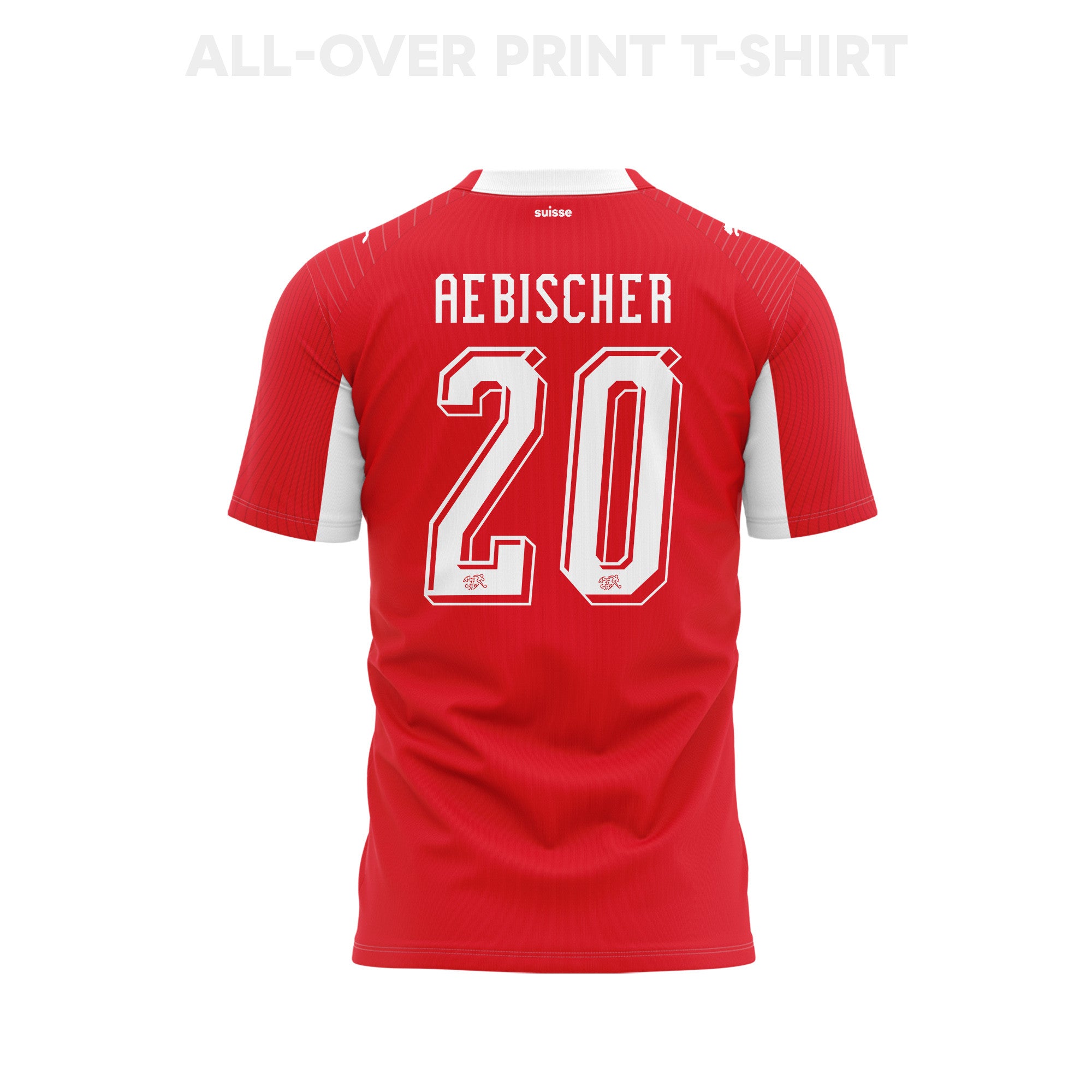 Michel Aebischer 20 Youth Switzerland 2026 Home 3D T-shirt Fully Printed – Red