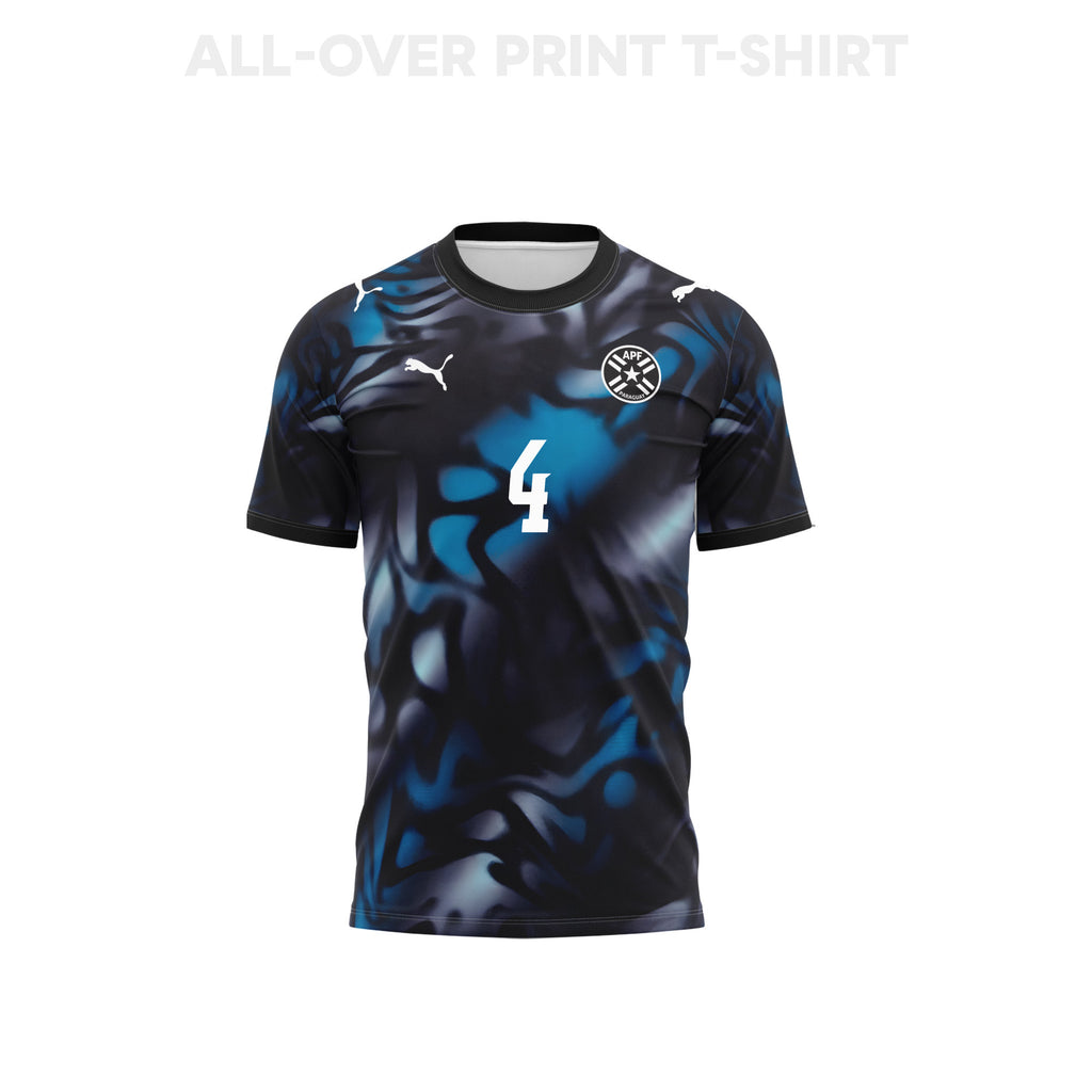 Juan Cáceres 4 Paraguay 2026 Away 3D T-Shirt Fully Printed – Unisex, Navy