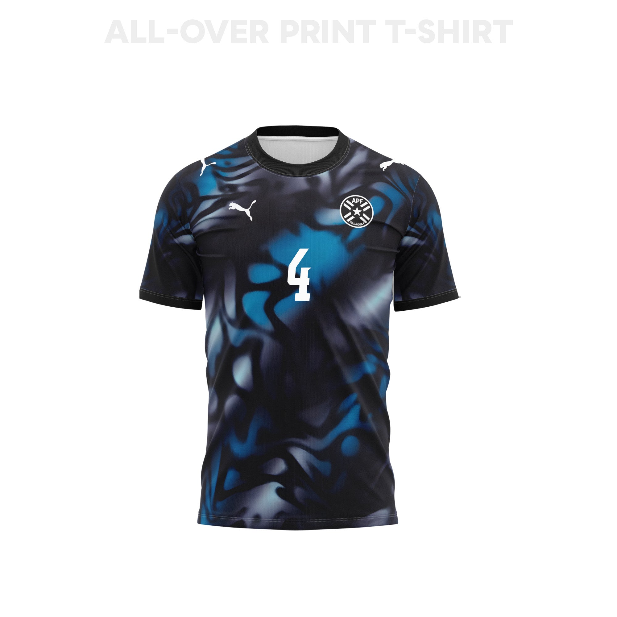 Juan Cáceres 4 Paraguay 2026 Away 3D T-Shirt Fully Printed – Unisex, Navy
