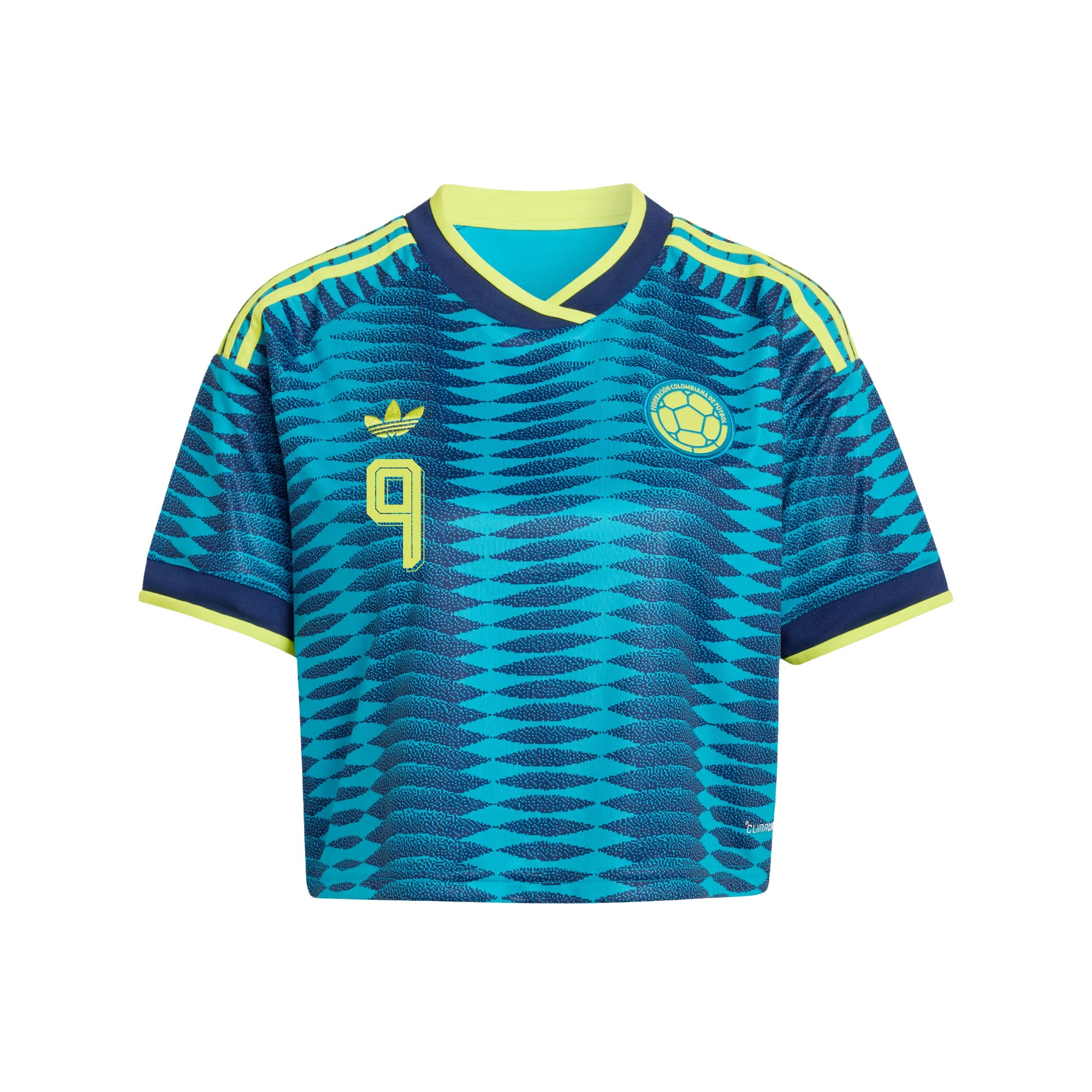 Rafael Borré 19 Colombia 2026 Away Women's Cropped Jersey - Turquoise