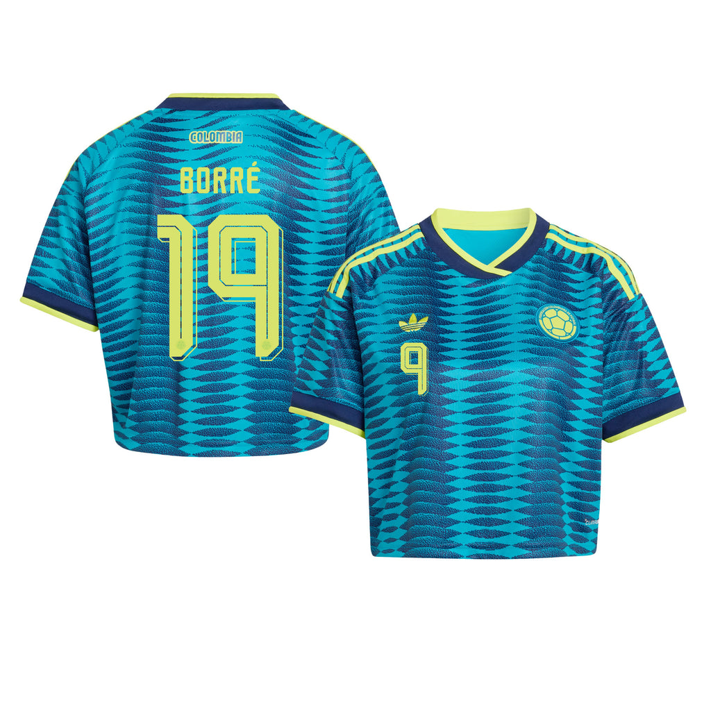 Rafael Borré 19 Colombia 2026 Away Women's Cropped Jersey - Turquoise