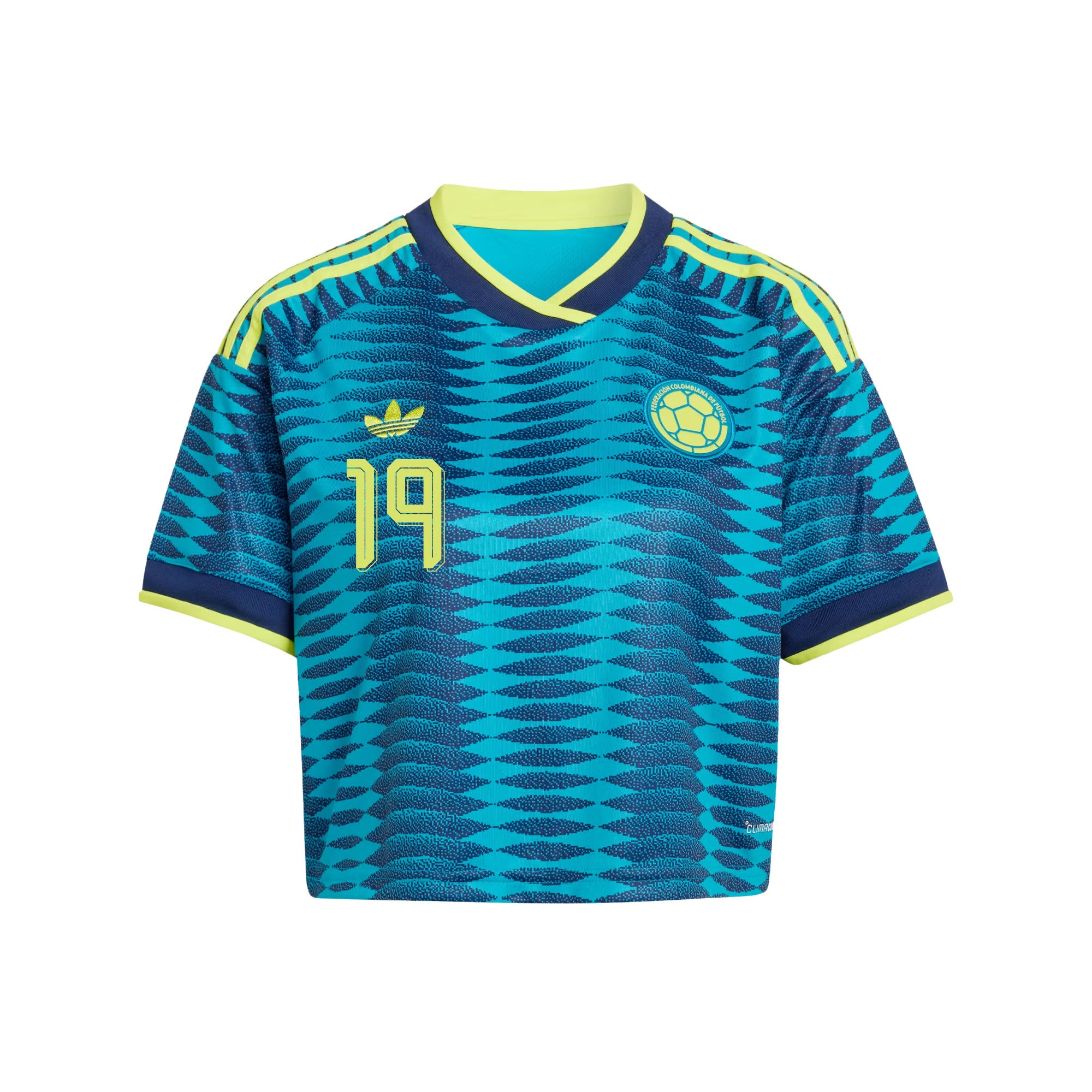 Luis Suárez 19 Colombia 2026 Away Women's Cropped Jersey - Turquoise