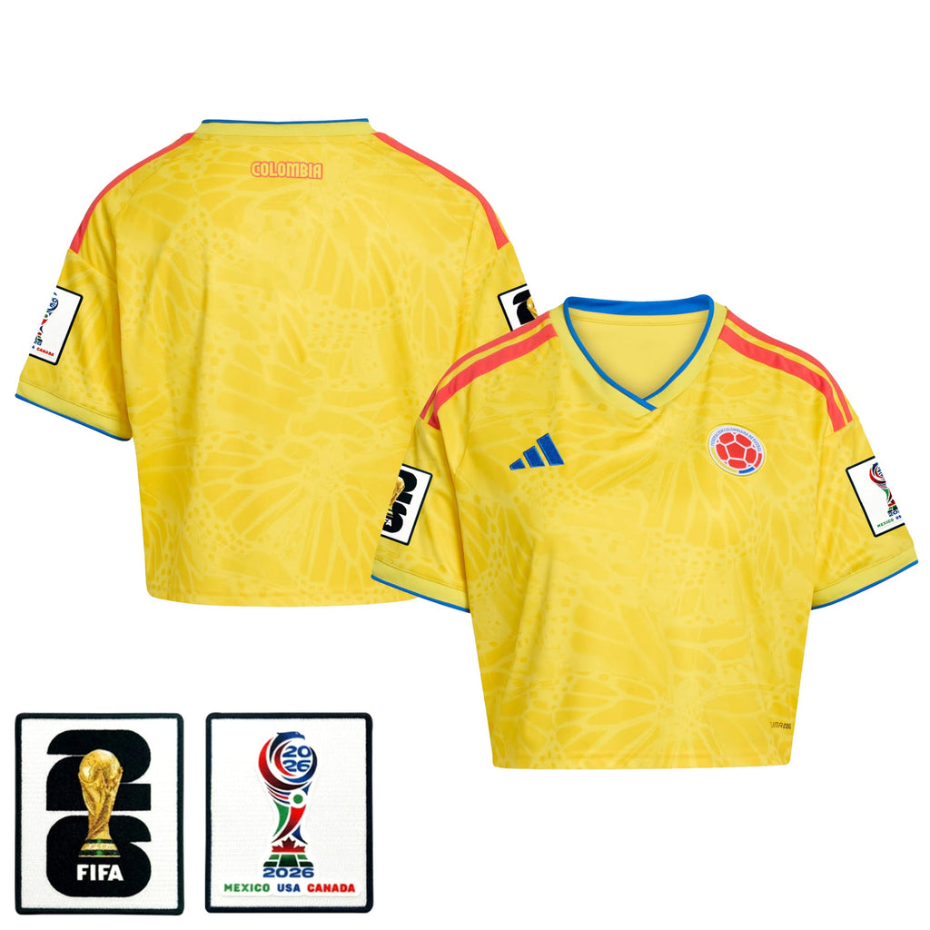 Colombia 2026 Home Women's Cropped Jersey - Yellow