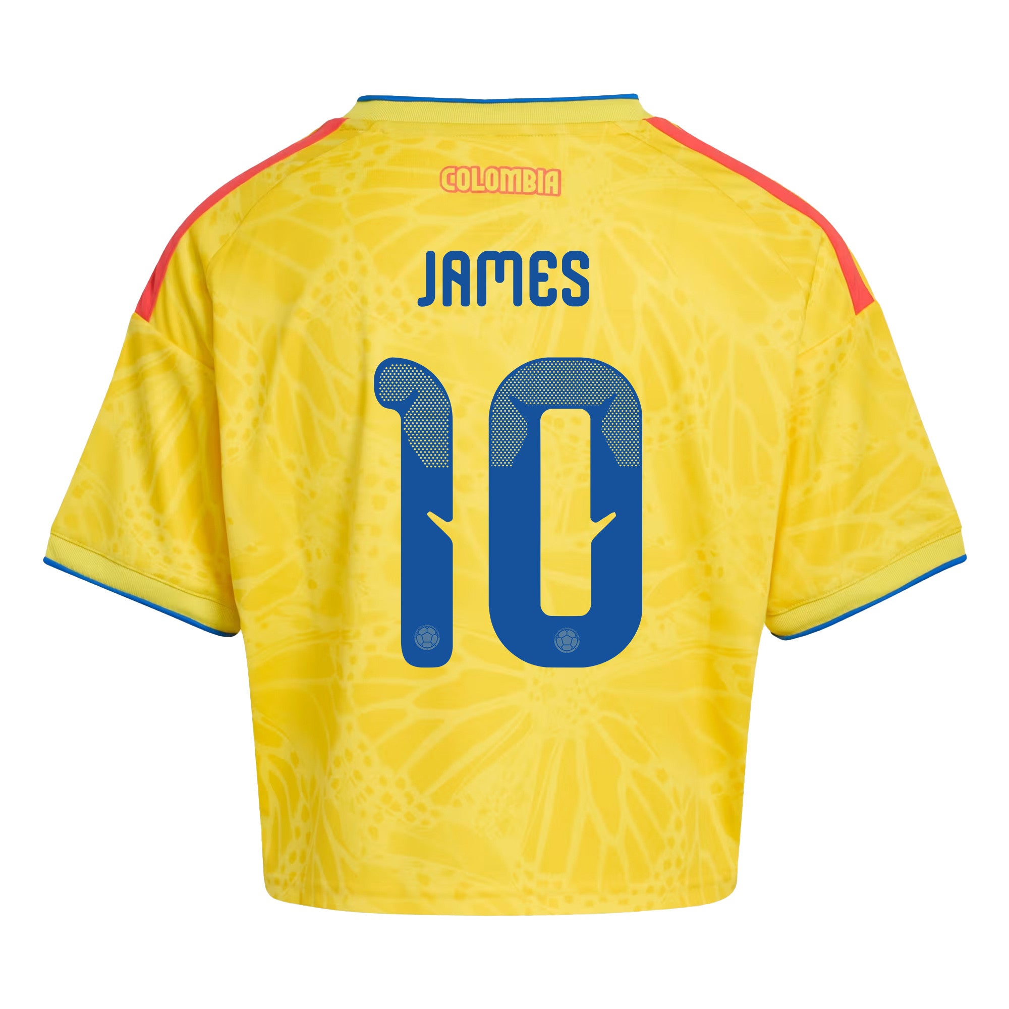 James Rodriguez 10 Colombia 2026 Home Women's Cropped Jersey - Yellow