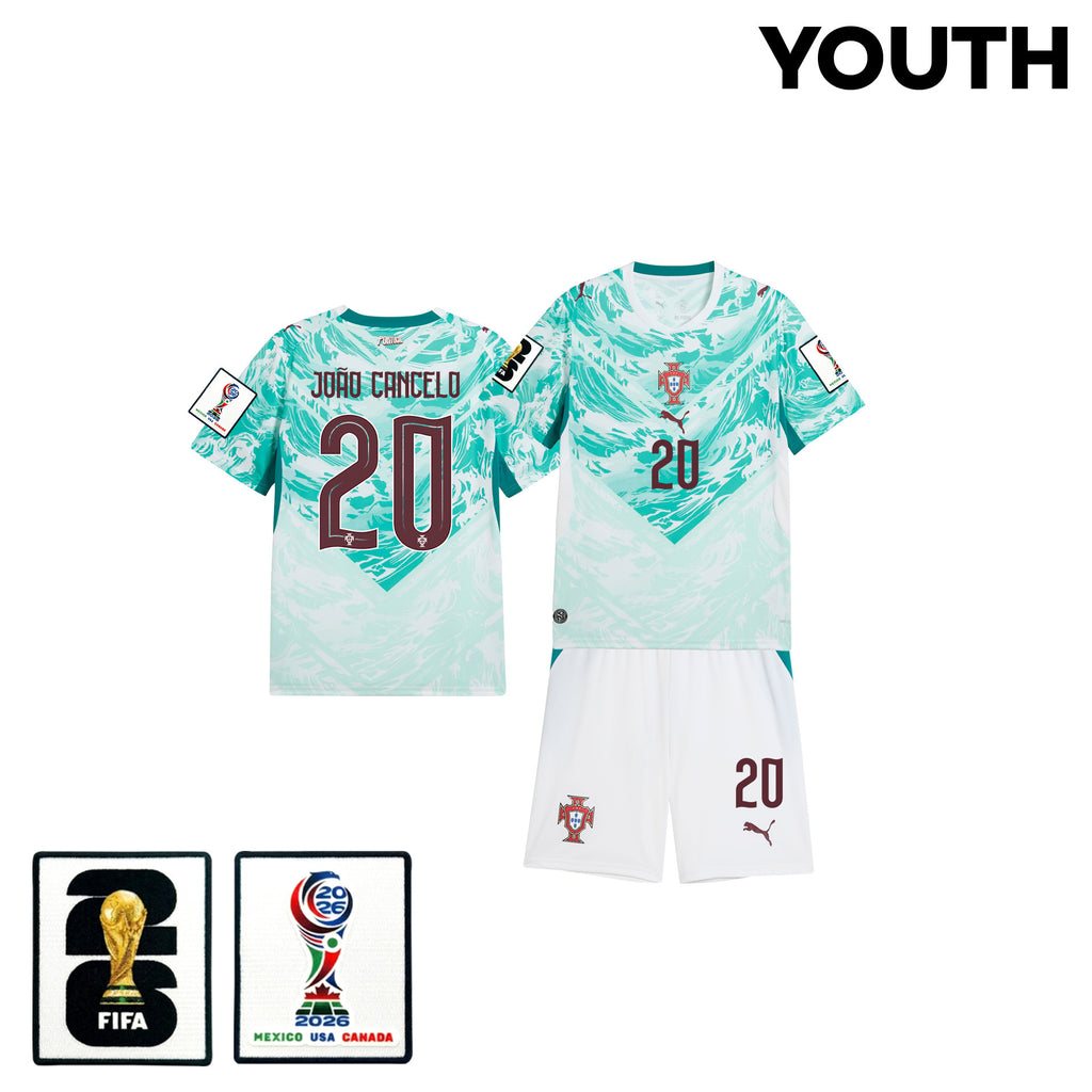 Francisco Conceição 20 Portugal 2026 Youth Away Jersey & Shorts Set - White
