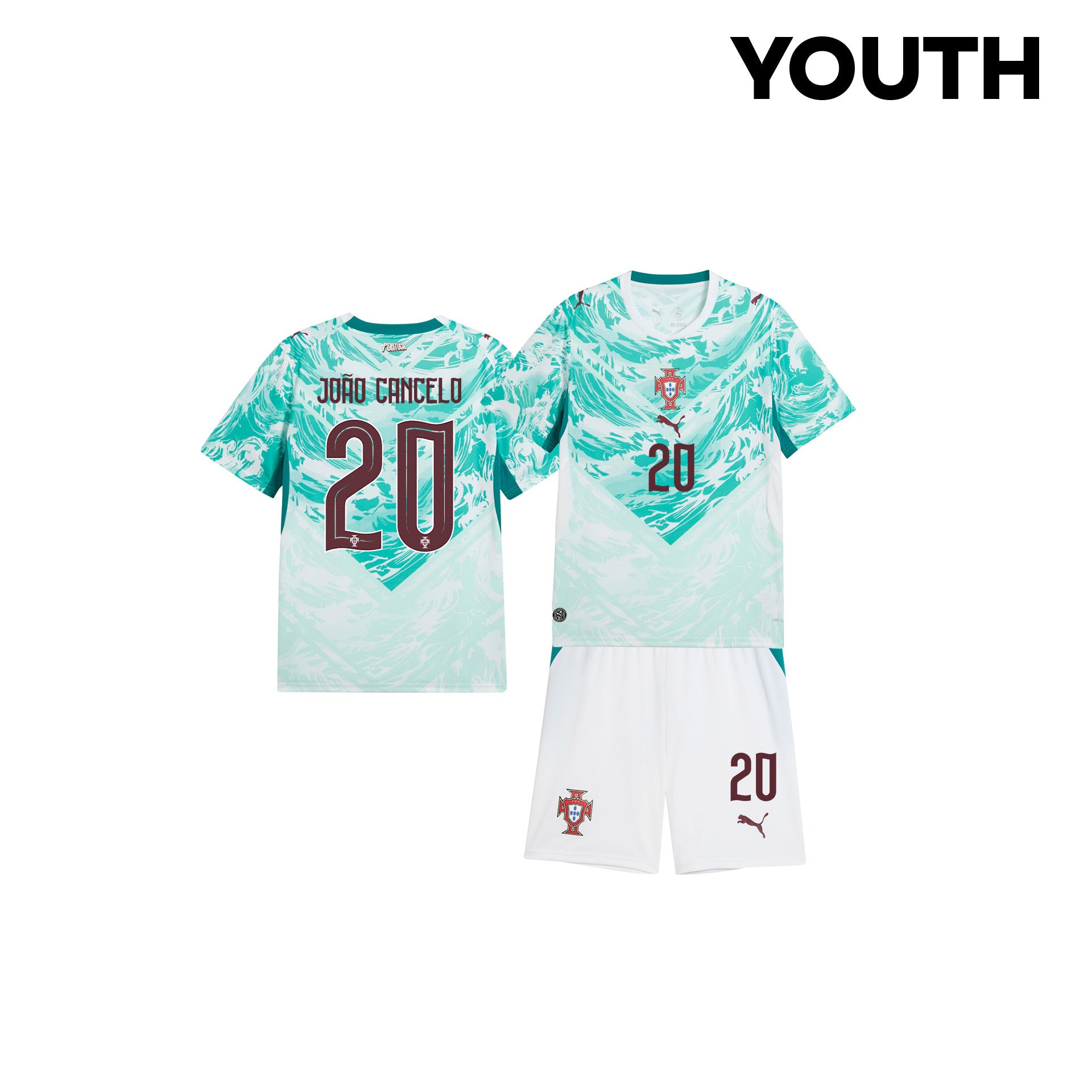 Francisco Conceição 20 Portugal 2026 Youth Away Jersey & Shorts Set - White