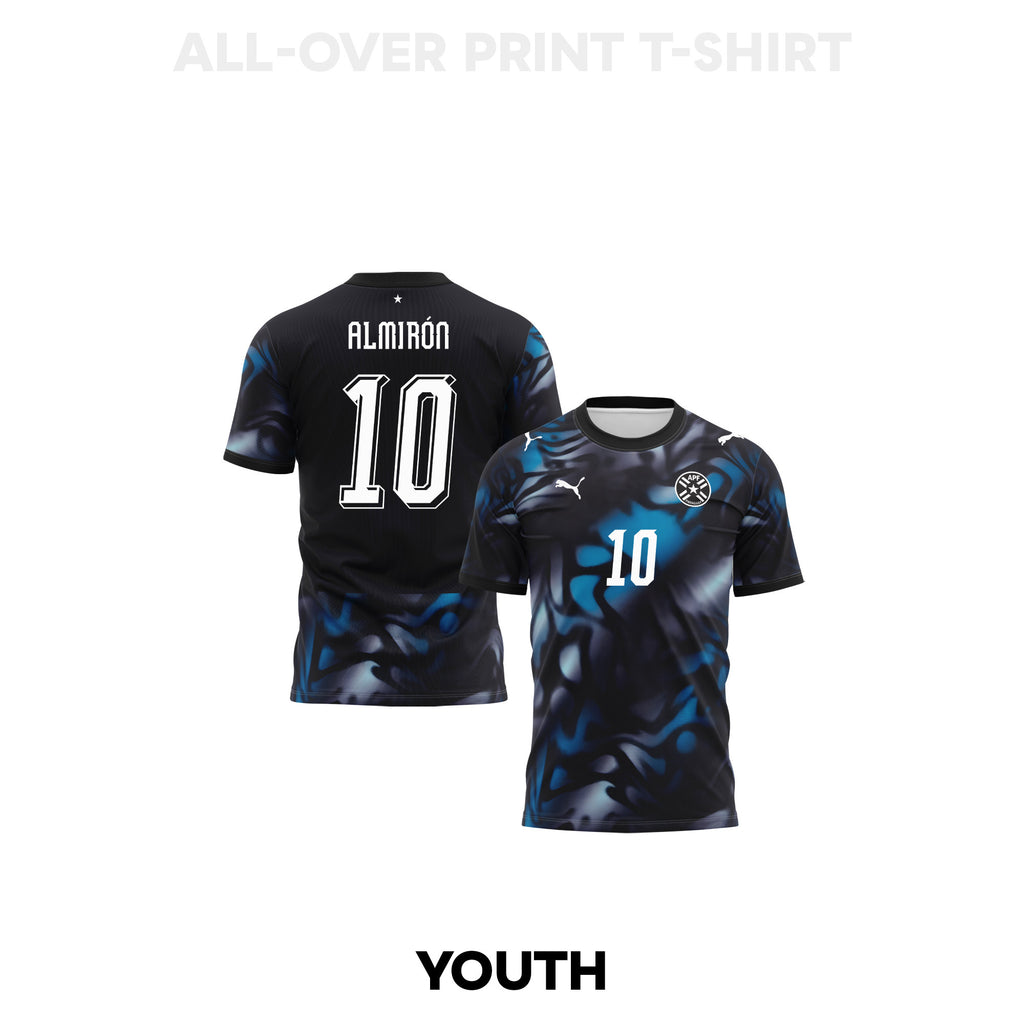 Miguel Almirón 10 Youth Paraguay 2026 Away 3D T-shirt Fully Printed – Navy