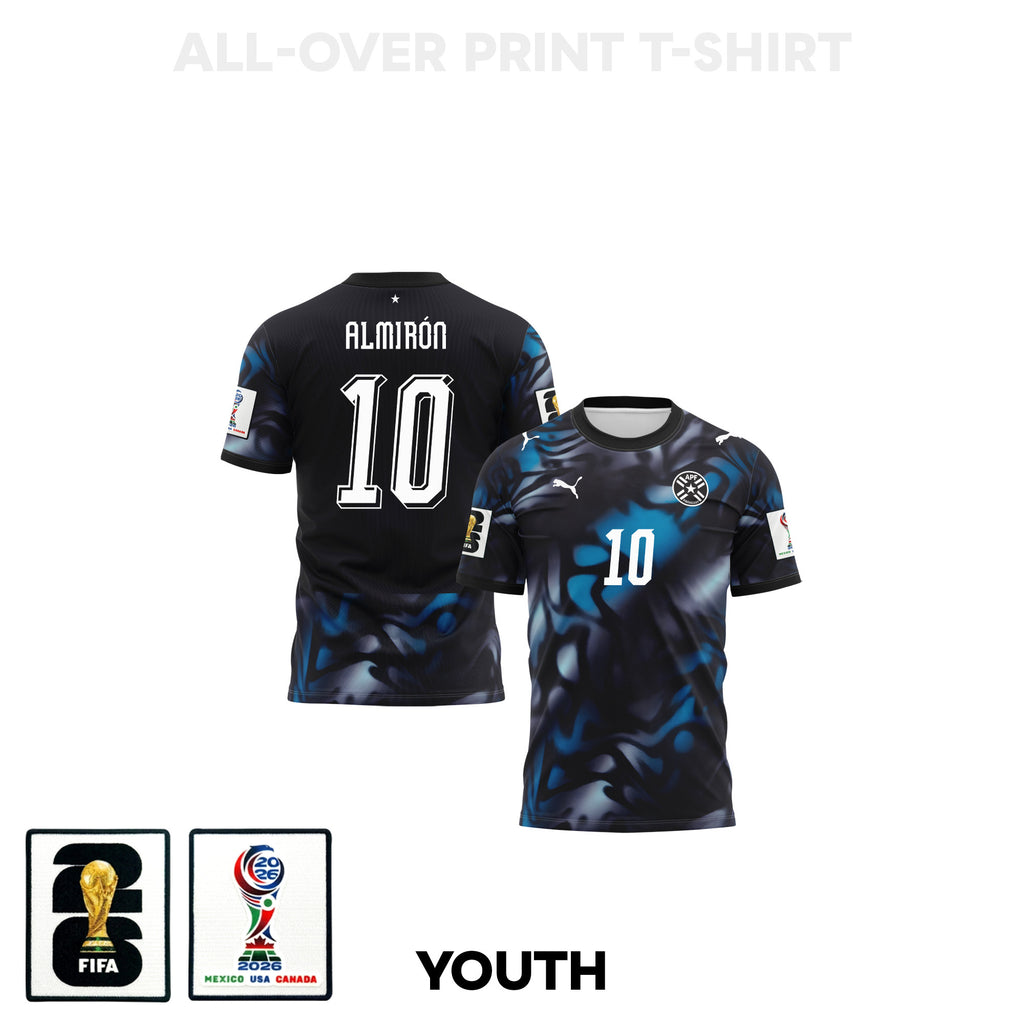 Miguel Almirón 10 Youth Paraguay 2026 Away 3D T-shirt Fully Printed – Navy