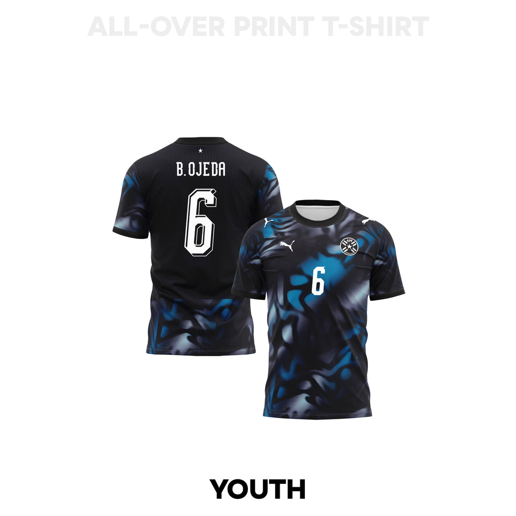 Braian Ojeda 6 Youth Paraguay 2026 Away 3D T-shirt Fully Printed – Navy