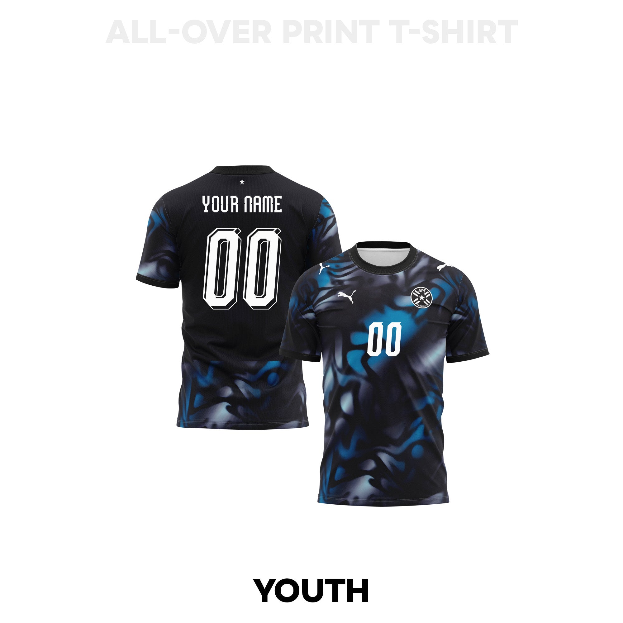 Paraguay 2026 Youth Away 3D T-shirt Fully Printed – Personalized – Navy