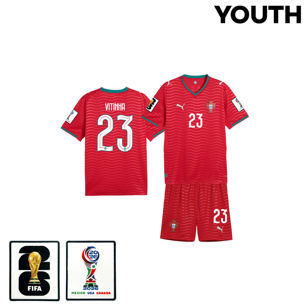 Vitinha 23 Portugal 2026 Youth Home Jersey & Shorts Set - Red