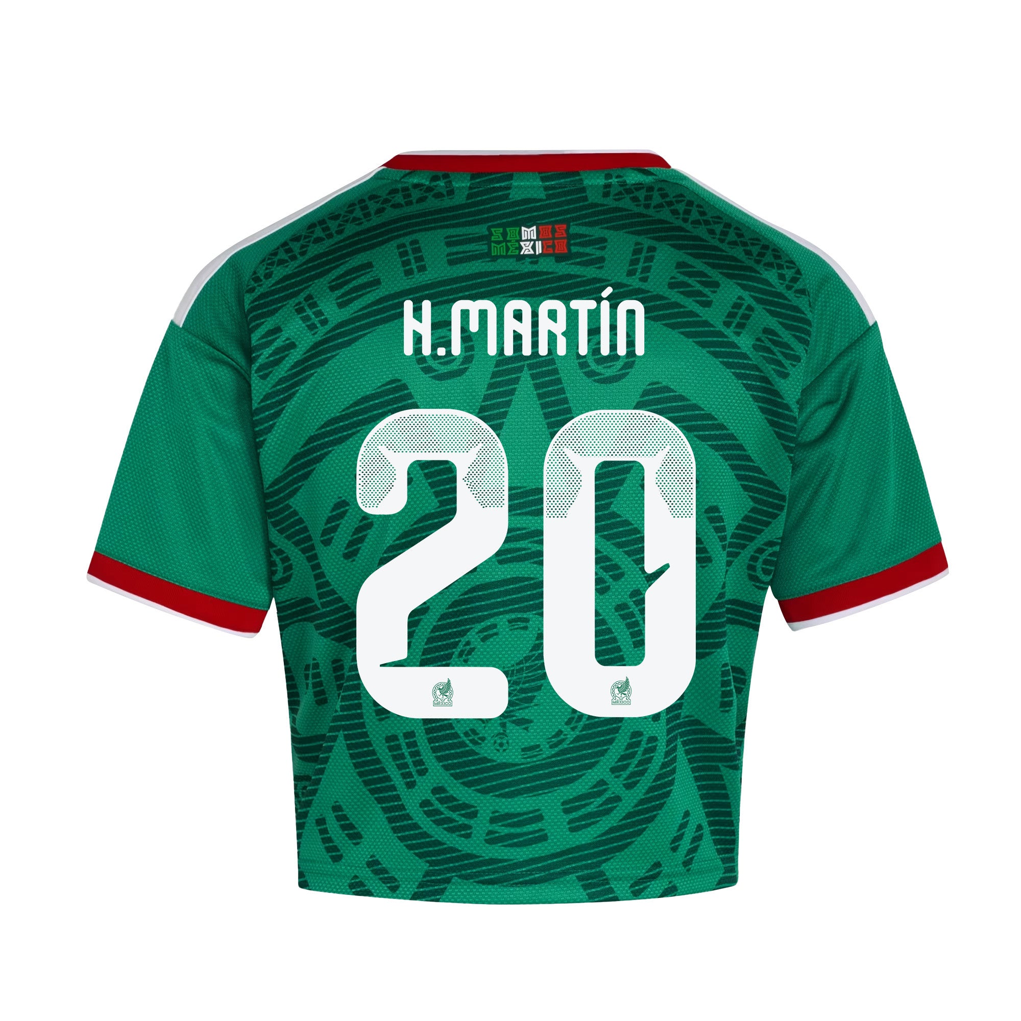 Henry Martín 20 Mexico 2026 Home Women's Cropped Jersey - Green