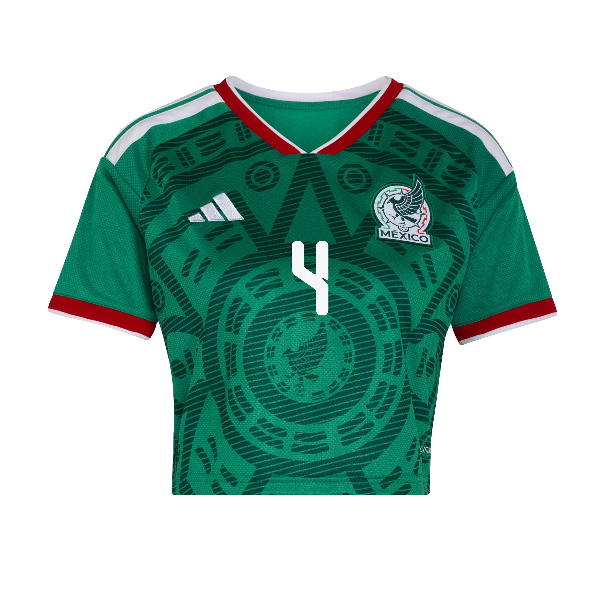 Edson Álvarez 4 Mexico 2026 Home Women's Cropped Jersey - Green