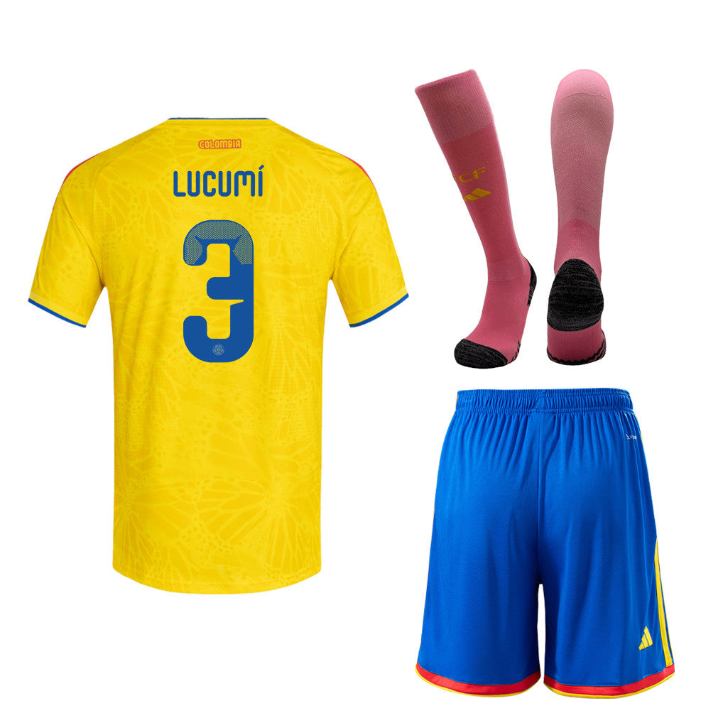 Jhon Lucumí 3 Colombia 2026 Home Men Kit Set – Yellow