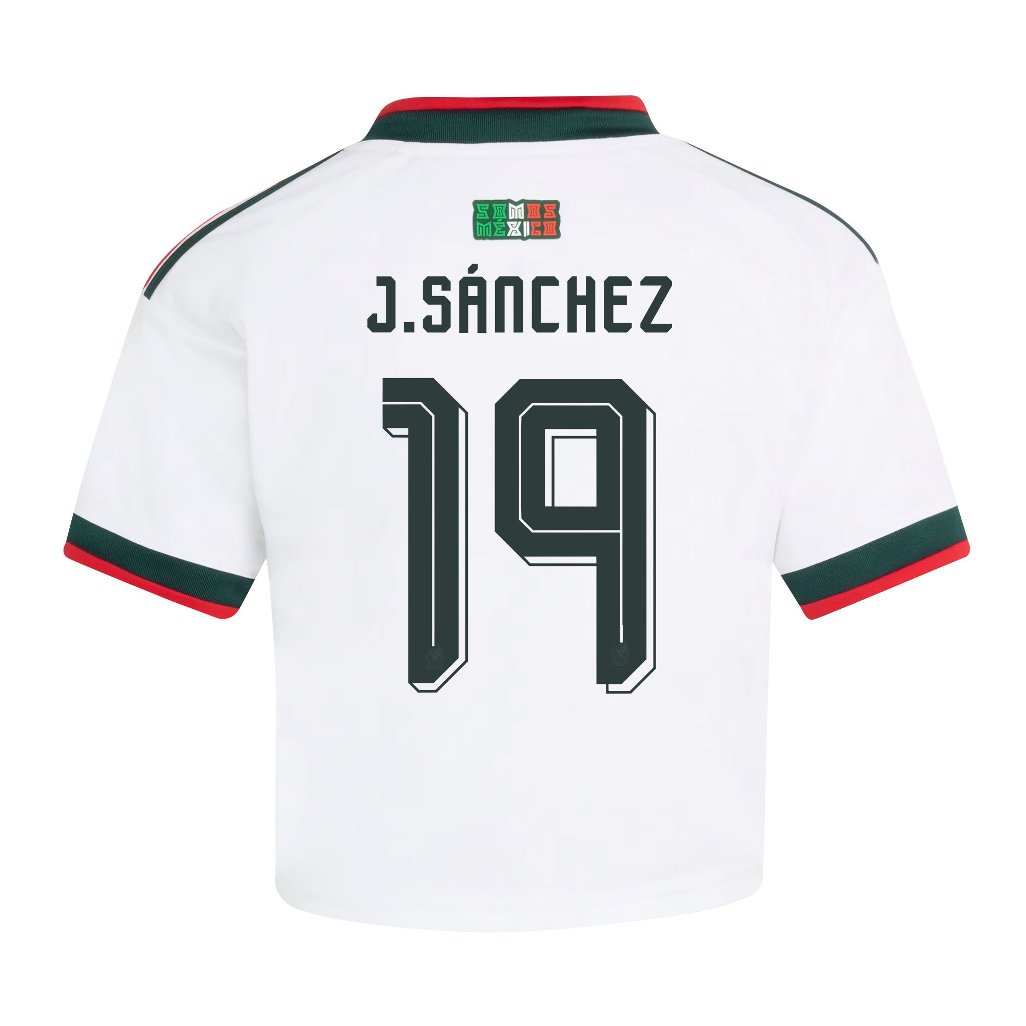 Jorge Sánchez 19 Mexico 2026 Away Women's Cropped Jersey - White