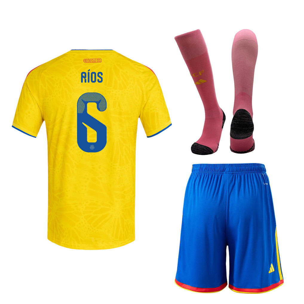 Richard Ríos 6 Colombia 2026 Home Men Kit Set – Yellow