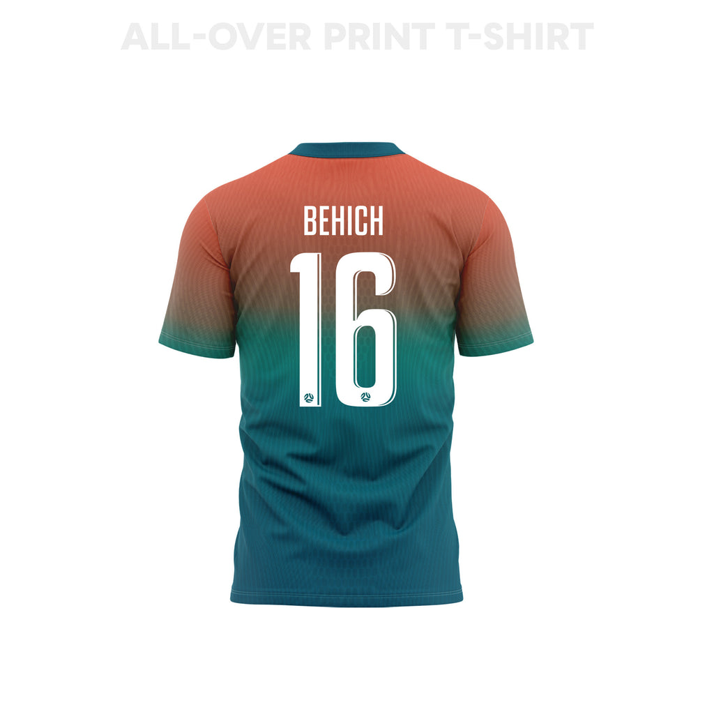 Aziz Behich 16 Australia 2026 Away 3D T-Shirt Fully Printed – Unisex, Teal