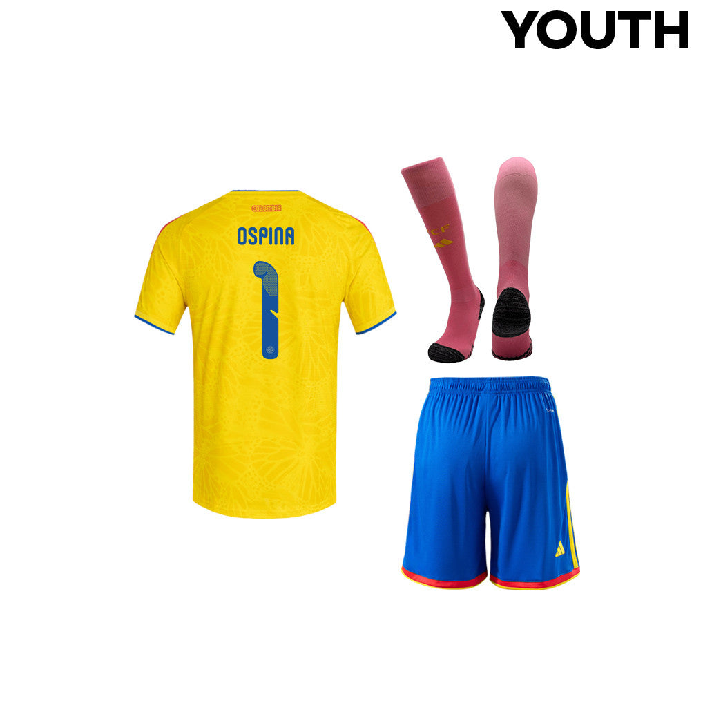 David Ospina 1 Colombia 2026 YOUTH Home Kit Set – Yellow