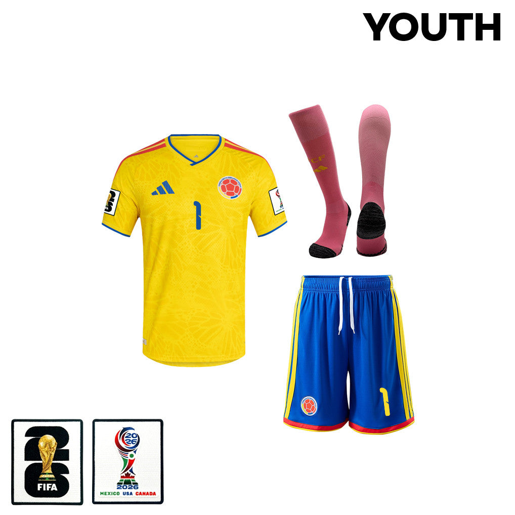 David Ospina 1 Colombia 2026 YOUTH Home Kit Set – Yellow