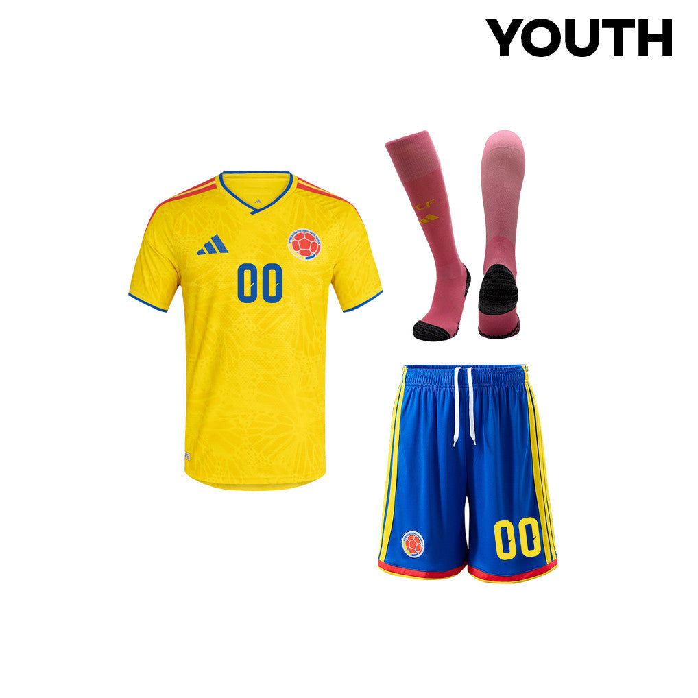 Colombia 2026 YOUTH Home Kit Set – Personalized - Yellow