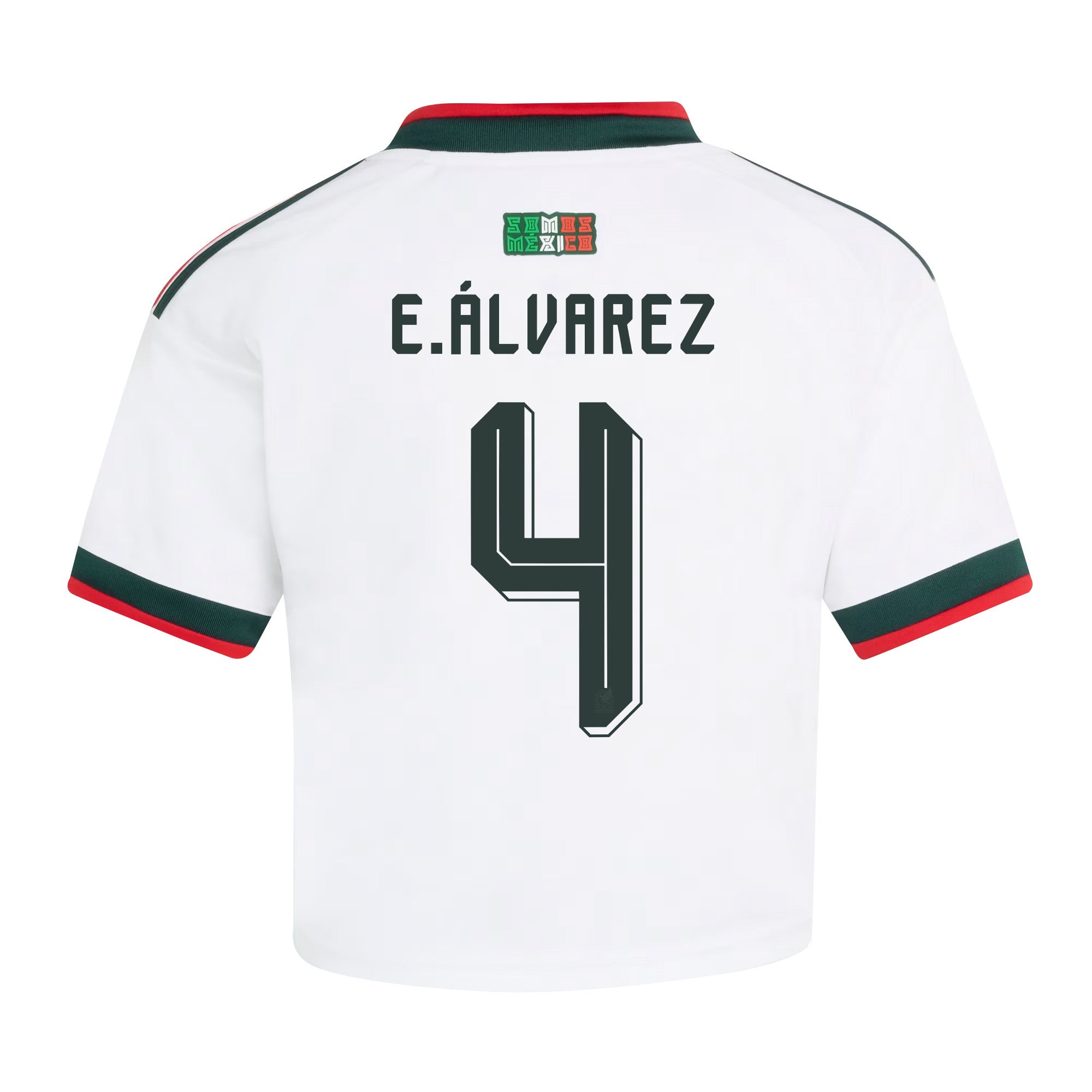 Edson Álvarez 4 Mexico 2026 Away Women's Cropped Jersey - White