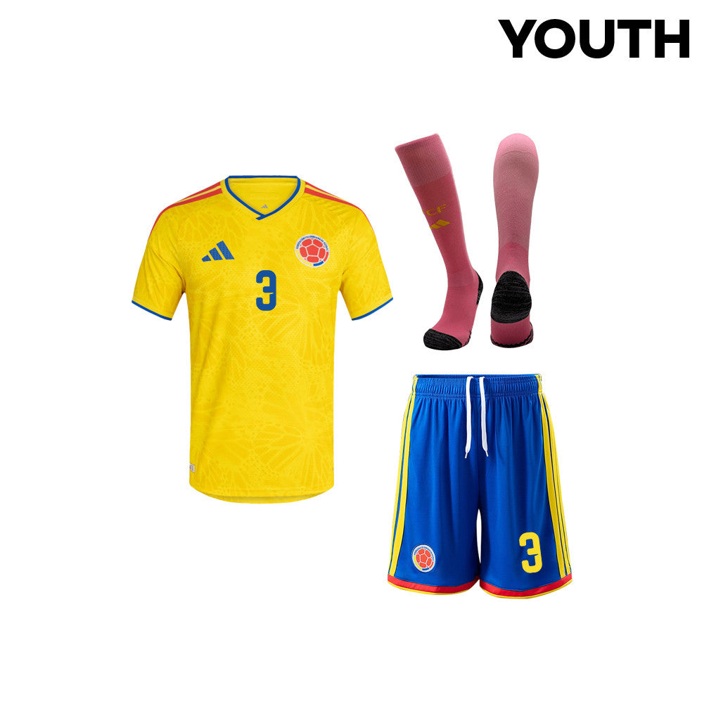 Jhon Lucumí 3 Colombia 2026 YOUTH Home Kit Set – Yellow