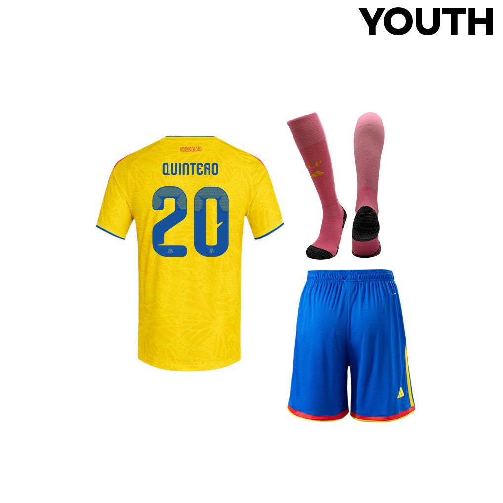 Juan Fernando Quintero 20 Colombia 2026 YOUTH Home Kit Set – Yellow