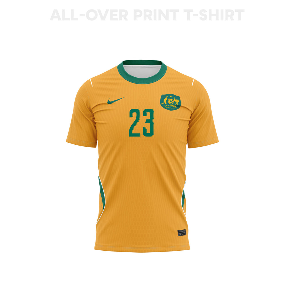 Craig Goodwin 23 Youth Australia 2026 Home 3D T-shirt Fully Printed – Yellow