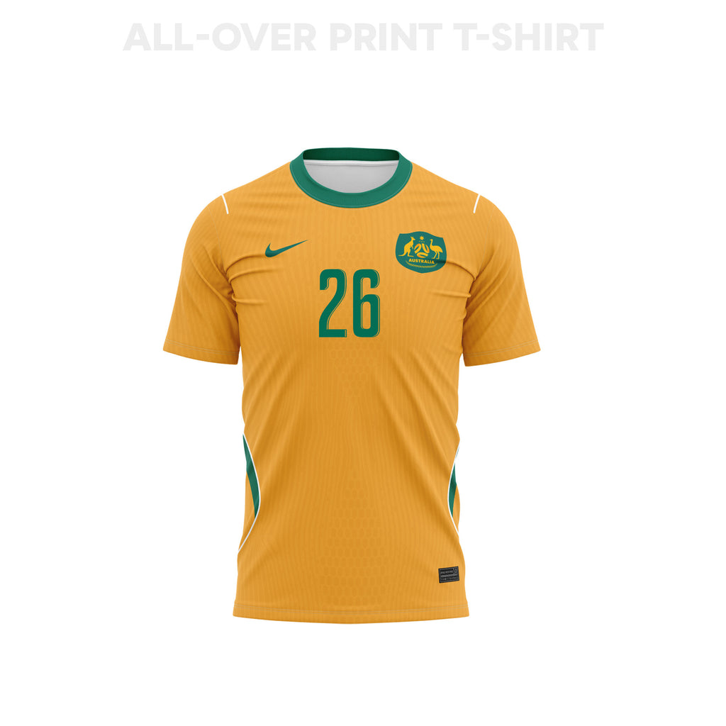 Keanu Baccus 26 Australia 2026 Home 3D T-Shirt Fully Printed – Unisex, Yellow