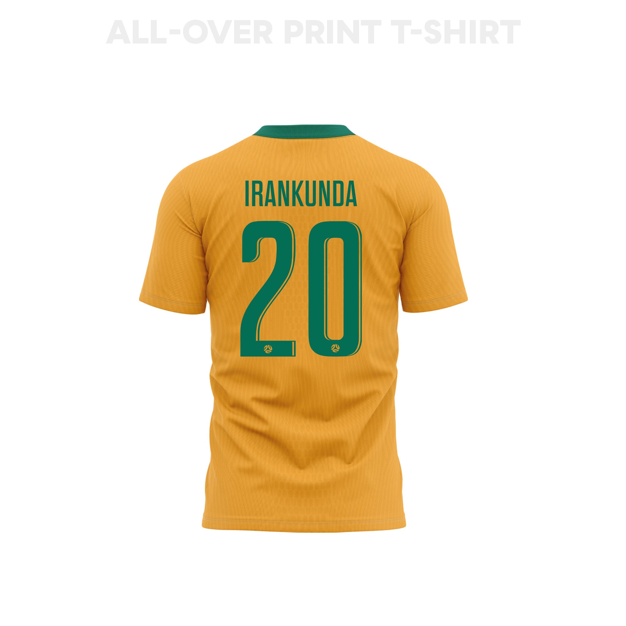 Nestory Irankunda 20 Australia 2026 Home 3D T-Shirt Fully Printed – Unisex, Yellow