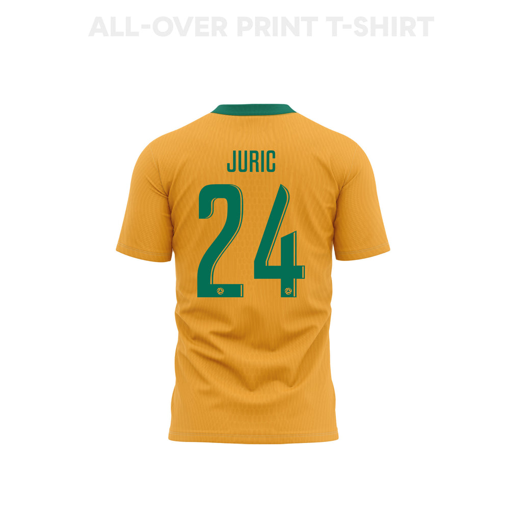 Deni Juric 24 Australia 2026 Home 3D T-Shirt Fully Printed – Unisex, Yellow