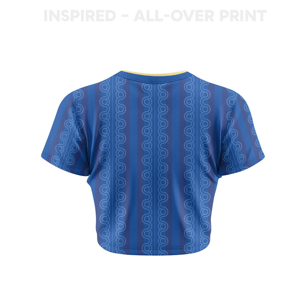 Sweden 2026 Women's Away All-Over Print Cropped Jersey - Blue
