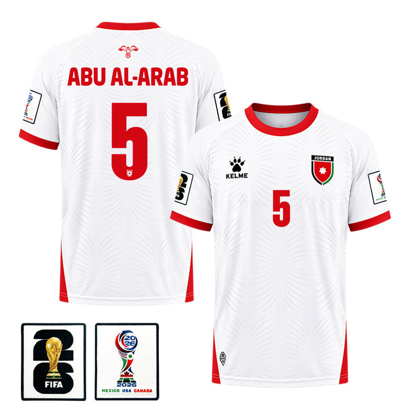 Yazan Abu Al-Arab 5 Jordan 2026 Home Jersey - White, Men