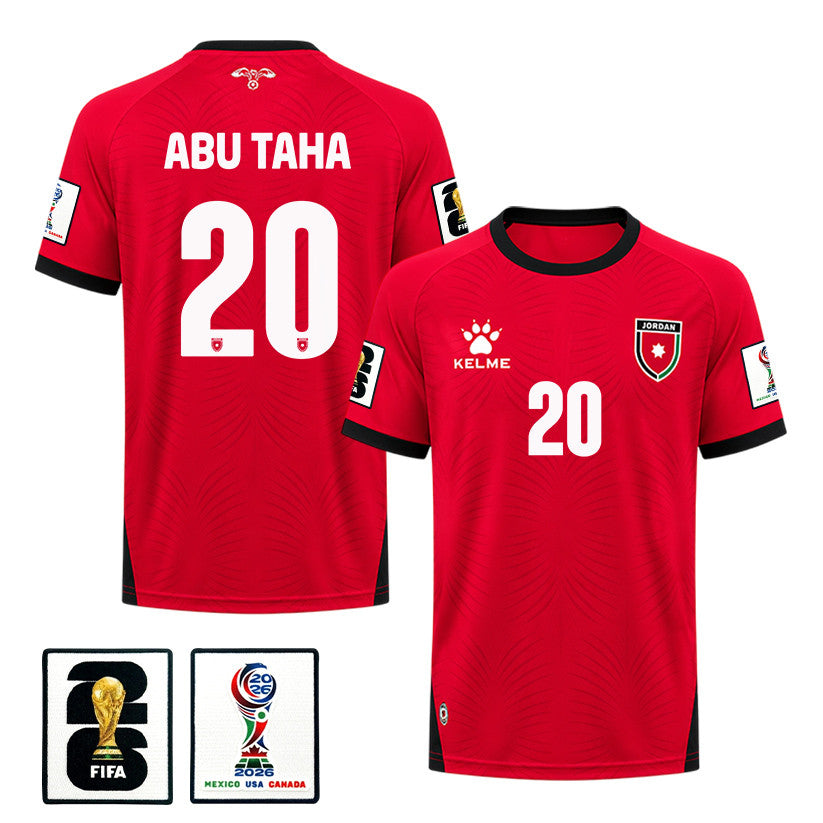 Mohannad Abu Taha 20 Jordan 2026 Away Jersey - Red, Men