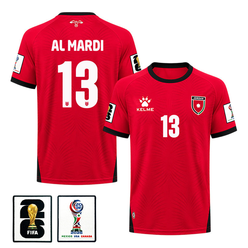 Mahmoud Al Mardi 13 Jordan 2026 Away Jersey - Red, Men