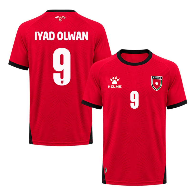 Ali Iyad Olwan 9 Jordan 2026 Away Jersey - Red, Men