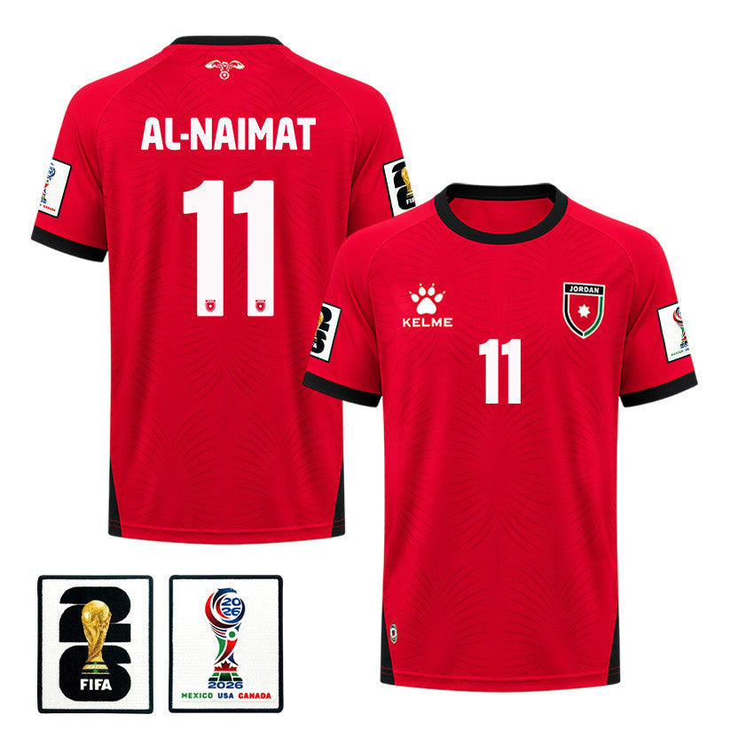 Yazan Al-Naimat 11 Jordan 2026 Away Jersey - Red, Men