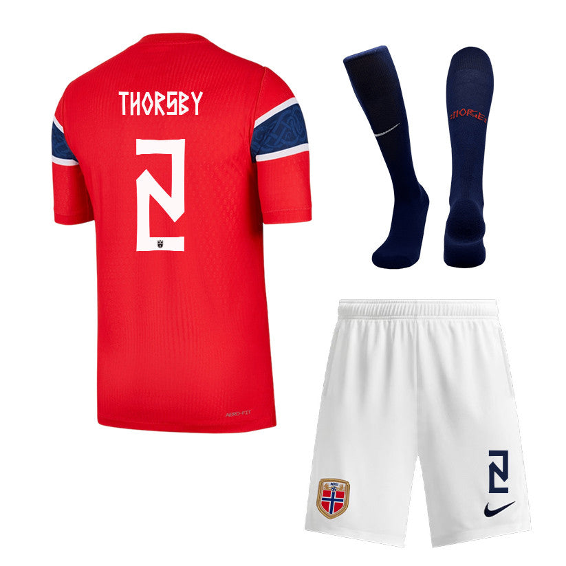 Morten Thorsby 2 Norway 2026 Home Men Kit Set – Red