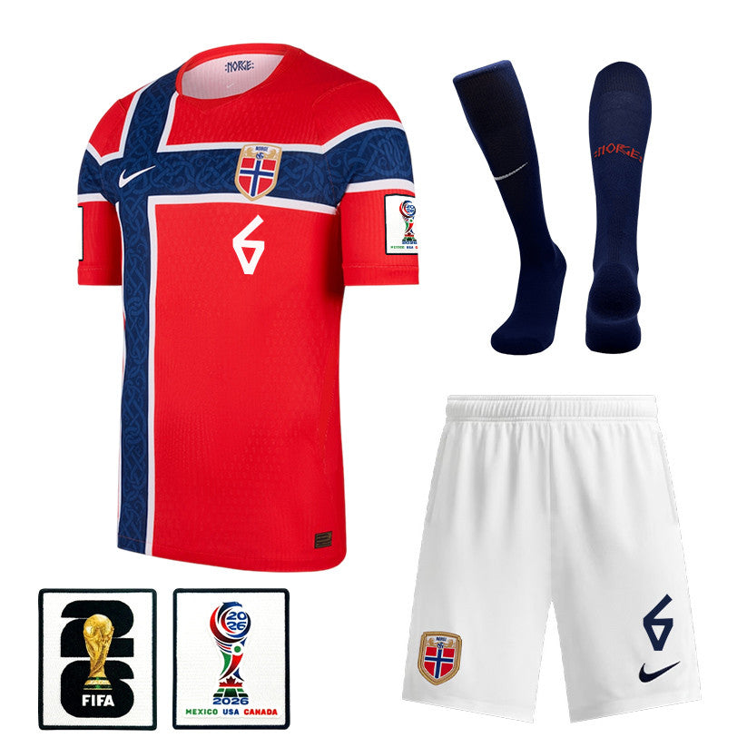 Patrick Berg 6 Norway 2026 Home Men Kit Set – Red