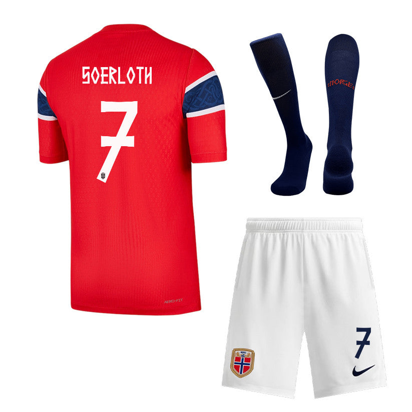 Alexander Soerloth 7 Norway 2026 Home Men Kit Set – Red