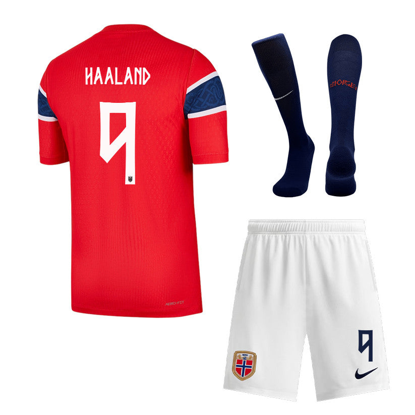 Erling Haaland 9 Norway 2026 Home Men Kit Set – Red