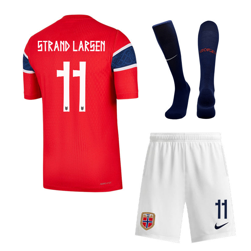 Joergen Strand Larsen 11 Norway 2026 Home Men Kit Set – Red