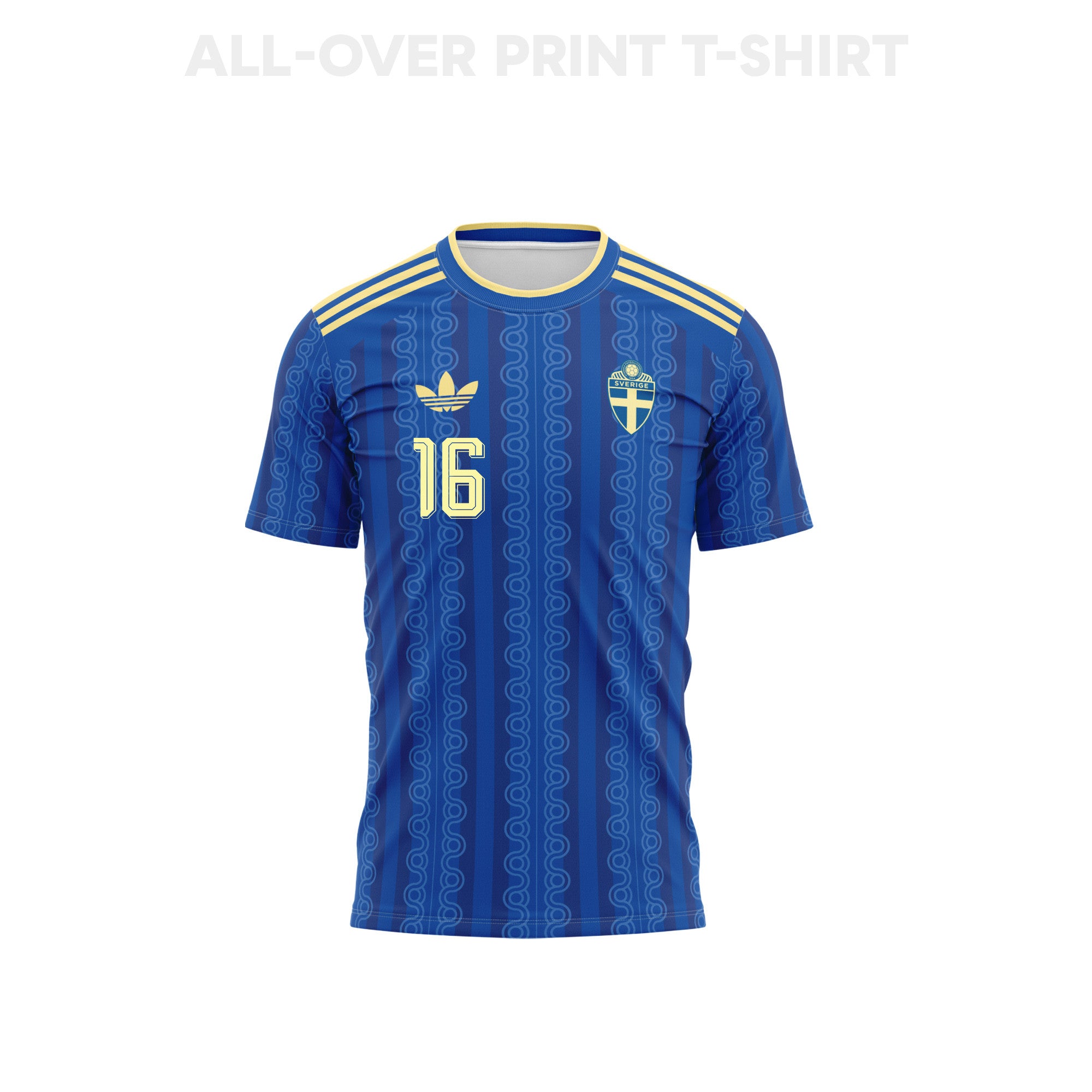Jesper Karlstroem 16 Sweden 2026 Away 3D T-Shirt Fully Printed – Unisex, Blue