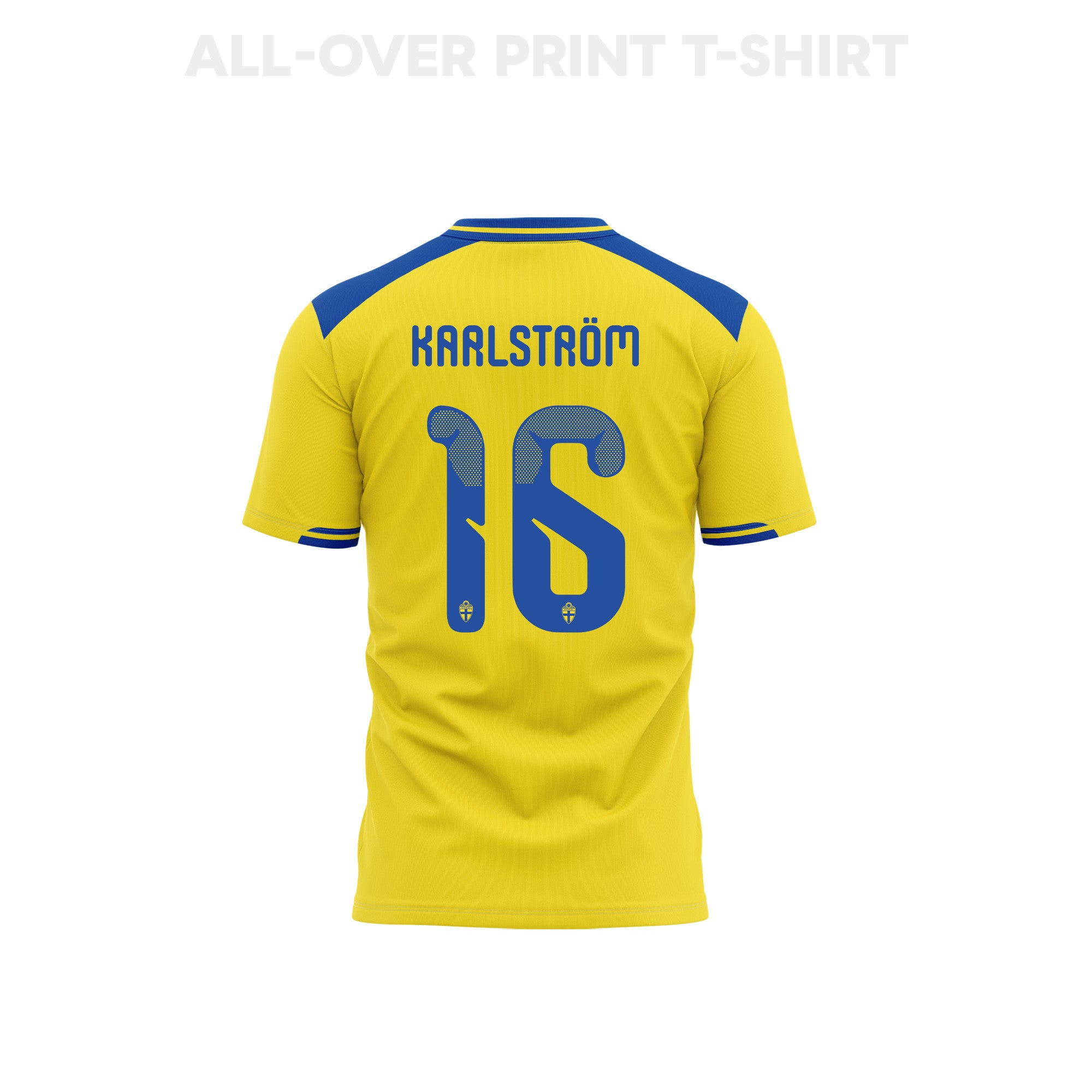 Jesper Karlstroem 16 Sweden 2026 Home 3D T-Shirt Fully Printed – Unisex, Yellow